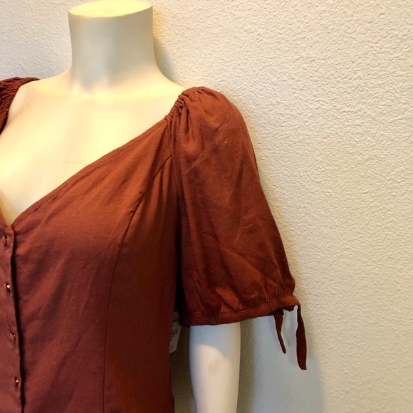 Express Linen Blend Off The Shoulder Top Size XL - Picture 5 of 11